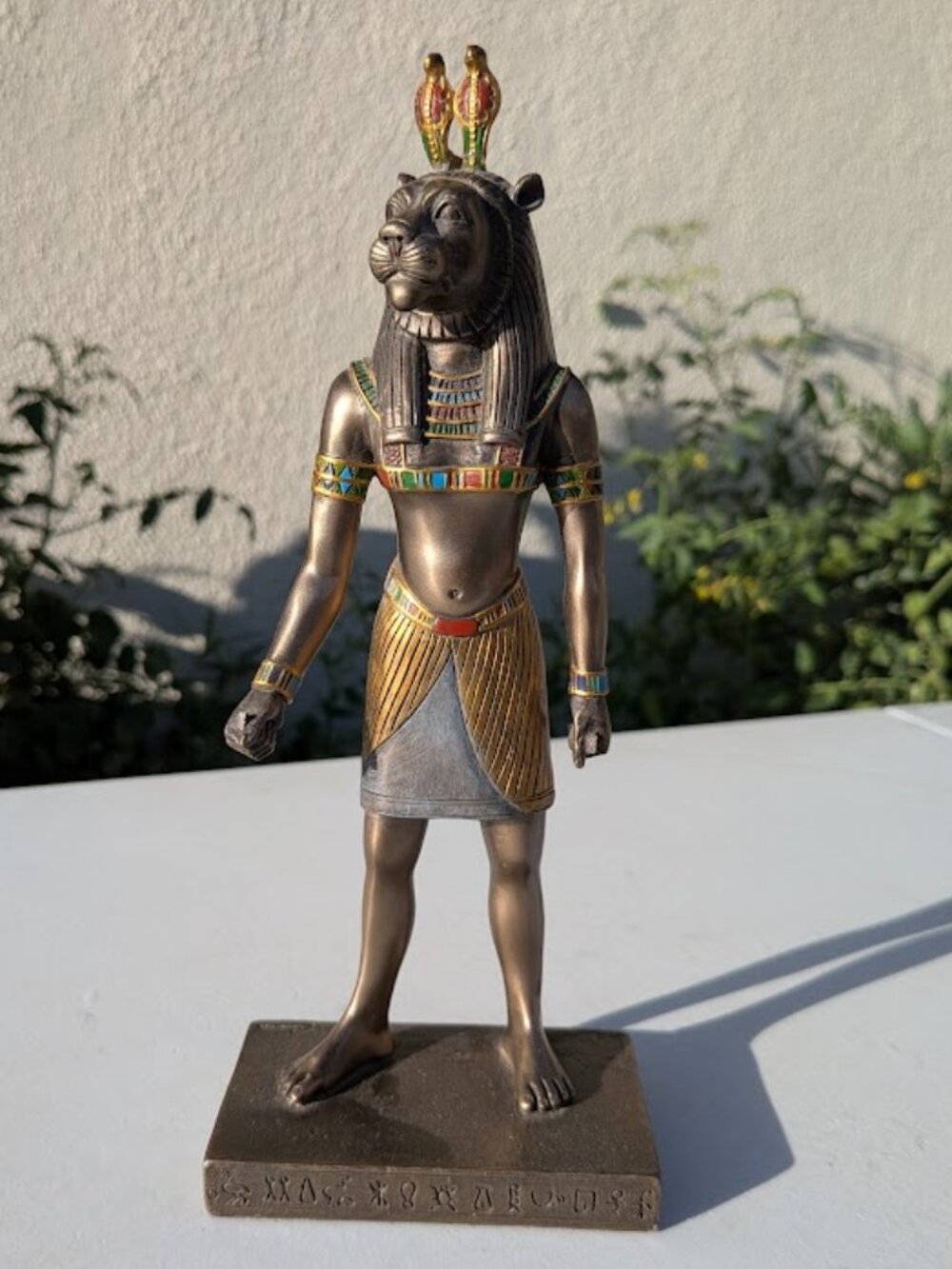 Sekhmet Egypt Statue Cold-cast Bronze Ancient Egyptian Lion Head Sakhmet hierogl